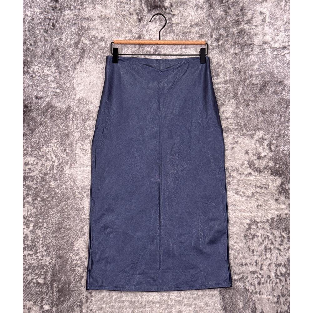 Commando Galaxy Faux Leather Midi Skirt Large Womens Galaxy